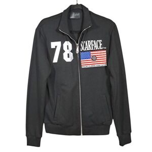 Philipp Plein Scarface Jacket‎ Mes Medium Al Pacino Black Full Zip Streetwear